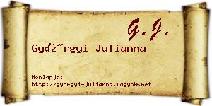 Györgyi Julianna névjegykártya